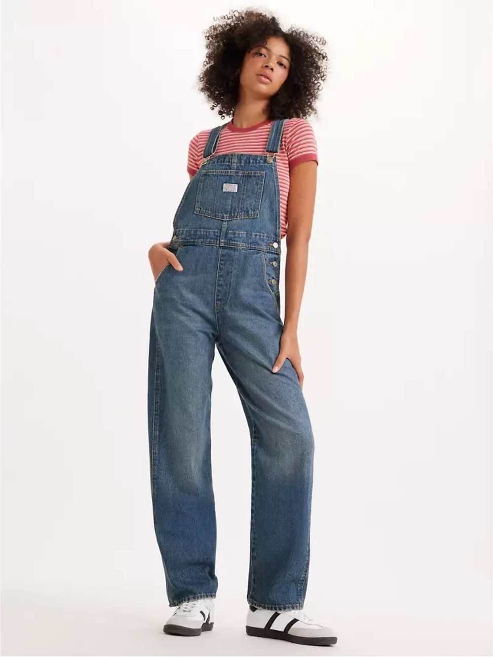 Levi’s Premium Vintage Denim Overalls Hopefully High Medium Wash Size Small